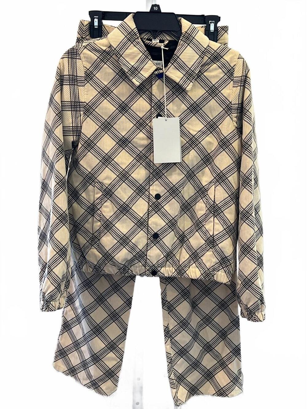 Burberry Jacket kids and Boys' Check Corduroy Trousers in Set 12y